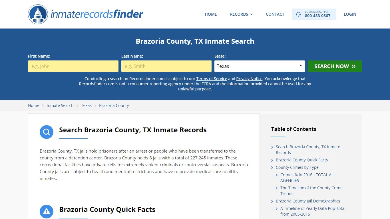 Brazoria County, TX Inmate Lookup & Jail Records Online